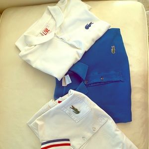Lot of 3 Lacoste men polo size 6